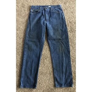 Carhartt FR Jeans Blue Relaxed Fit Flame-Resistant 36x34 Measured FRB 100 READ
